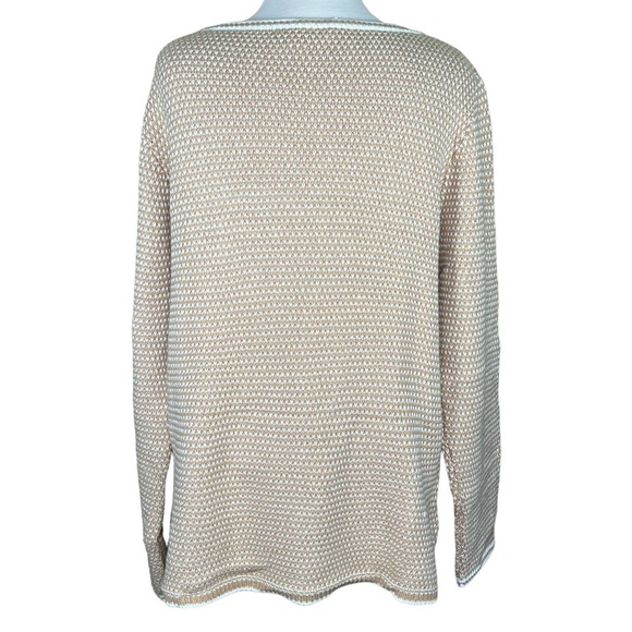 J. Crew Women’s Camel & Ivory Merino Wool Blend Sweater XXL NWT - Picture 5 of 12